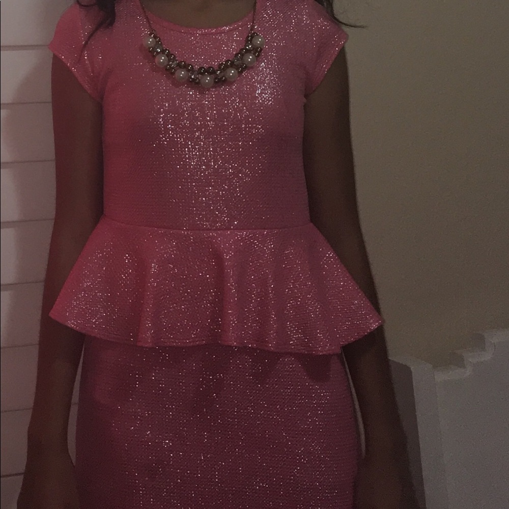 Pink and silver dress